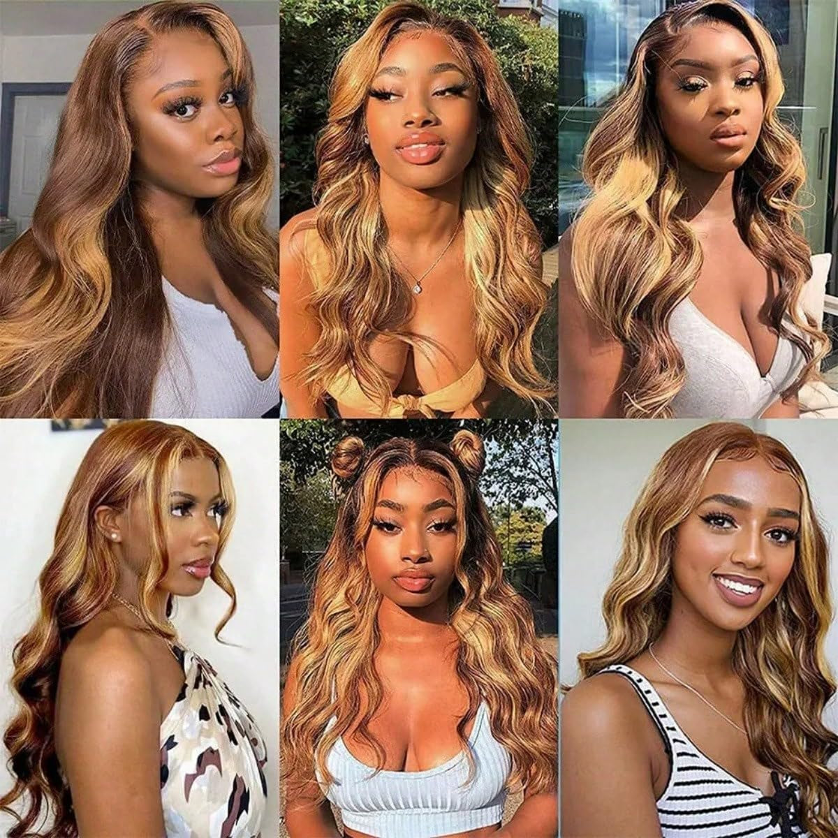 13X6 Lace Front Wigs Human Hair Highlight Ombre Lace Front Wig Human Hair Honey Blonde Colored Hd Body Wave Wig for Women Pre Plucked Glueless Lace Frontal Wigs 180 Density P4/27 26 Inch